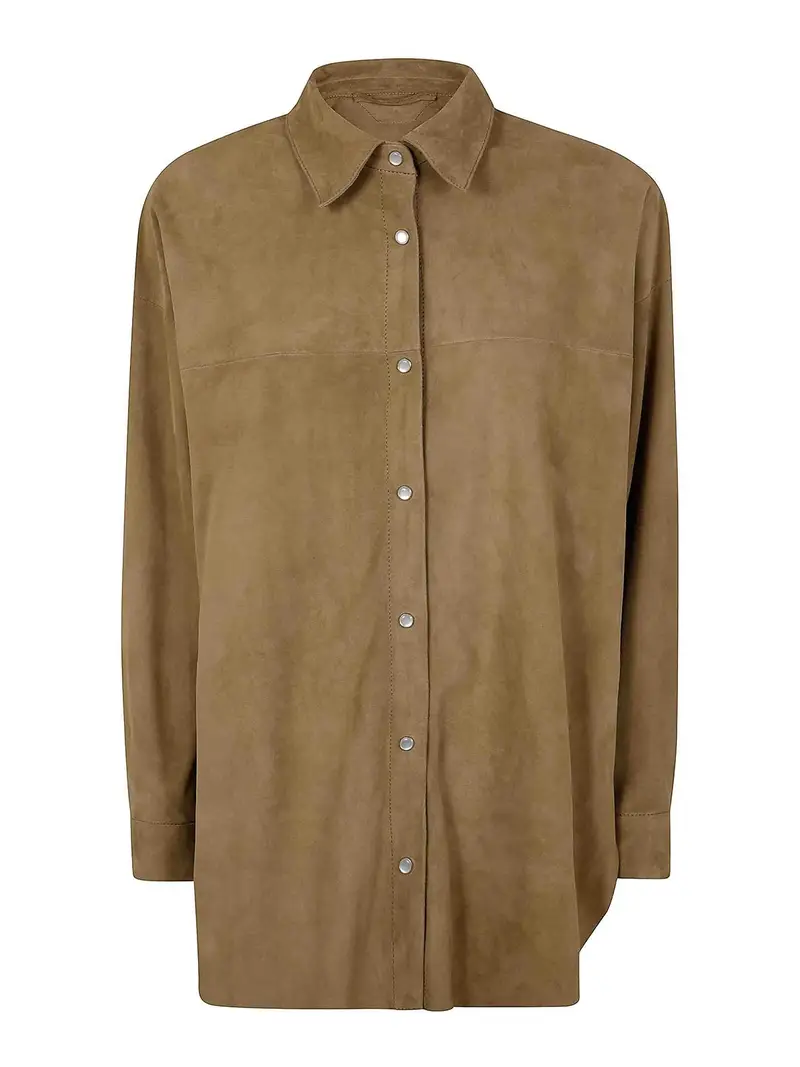 Giacca di pelle di grandi dimensioni Color Carne E Neutri