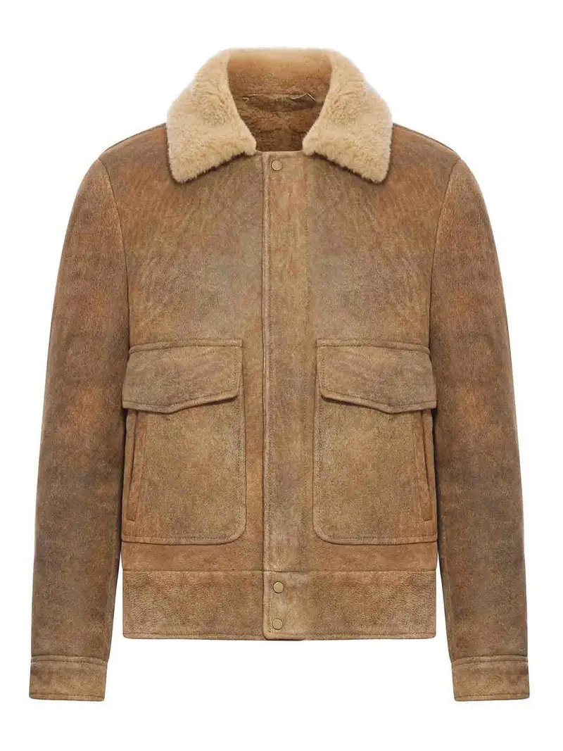 Giacca di pelle Marrone