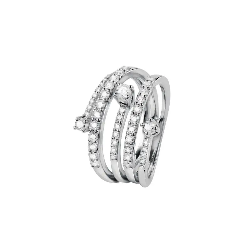 Anello - Anello In Oro Bianco E Diamanti - Salvini