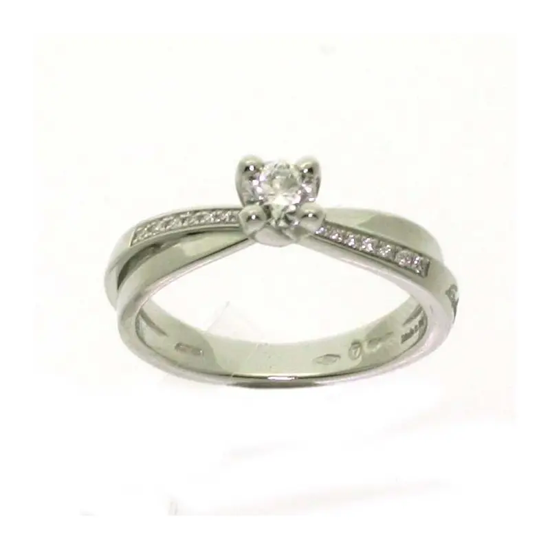 Anello In Oro Bianco Con Diamante - 30 Years - Salvini