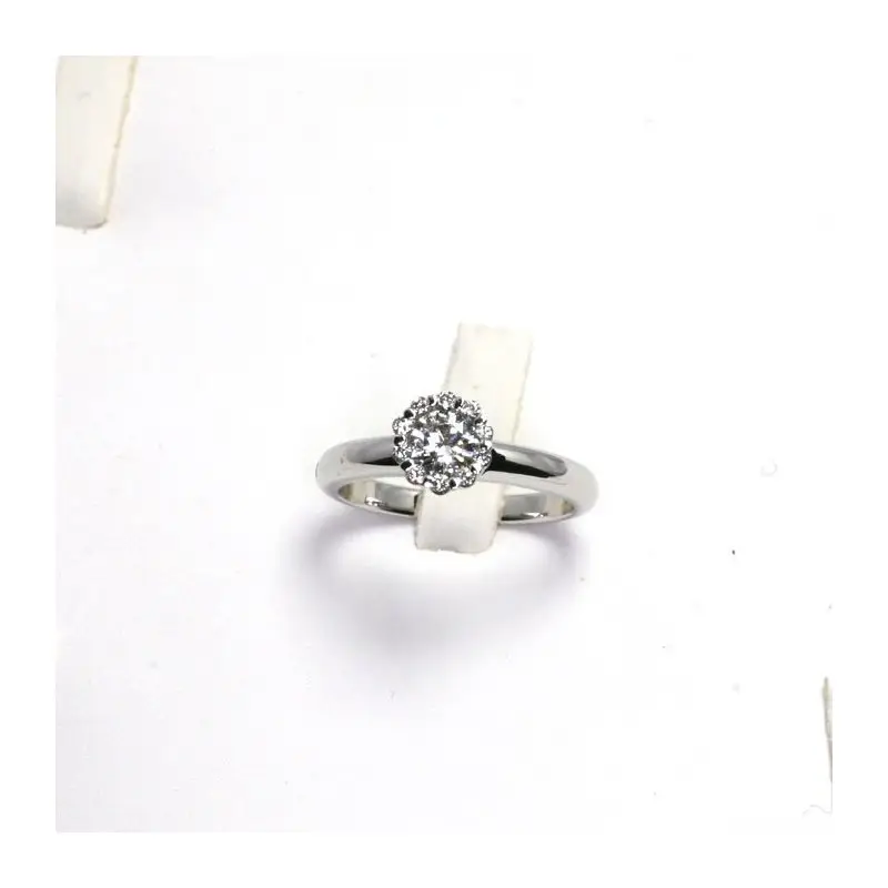 Anello In Oro Bianco Con Diamante - Corolla S - Salvini