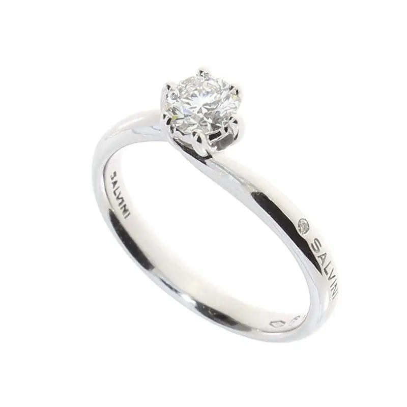 Anello In Oro Bianco Con Diamante - Lavinia - Salvini