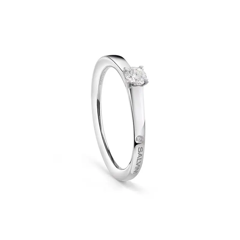 Anello In Oro Bianco Con Diamante - Way Of Love - Salvini