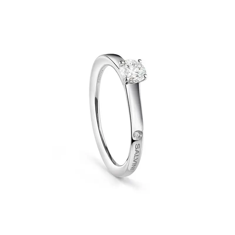 Anello In Oro Bianco Con Diamante - Way Of Love - Salvini
