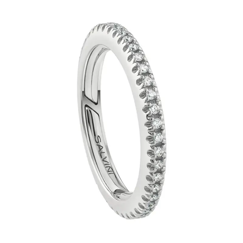 Anello In Oro Bianco Con Diamanti miniatura 2