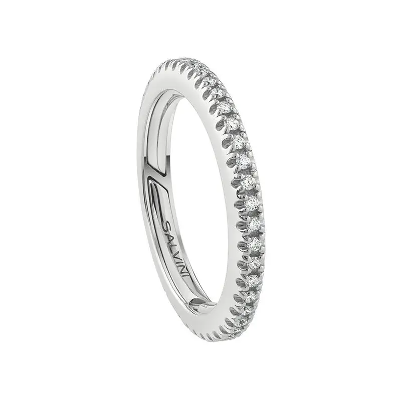 Anello In Oro Bianco Con Diamanti