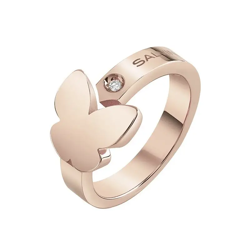 Anello In Oro Rosa Con Diamante - I Segni - Salvini