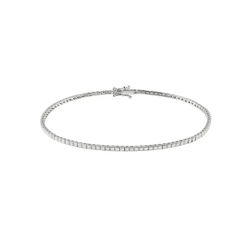 Bracciale In Oro Bianco Con Diamante - Tennis Salvini