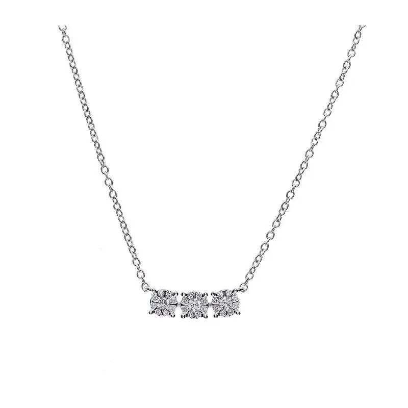 Collierino In Oro Bianco Con Diamante - Daphne - Salvini