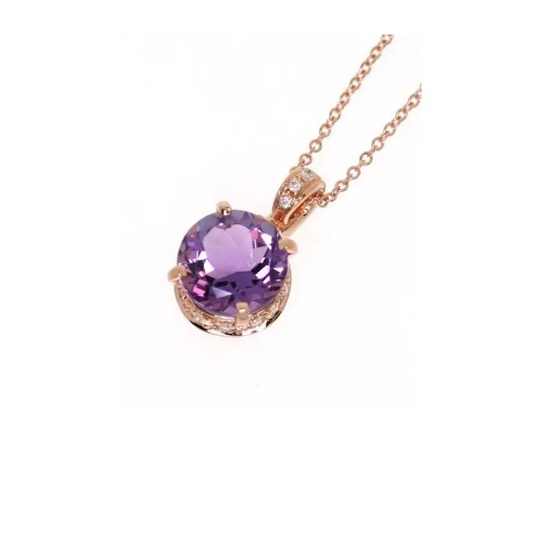 Collierino In Oro Rosa Con Diamante - Salvini