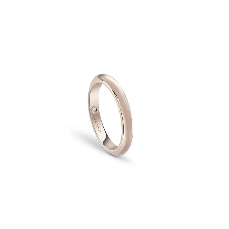 Fede In Oro Rosa Con Diamante - Way Of Love - Salvini