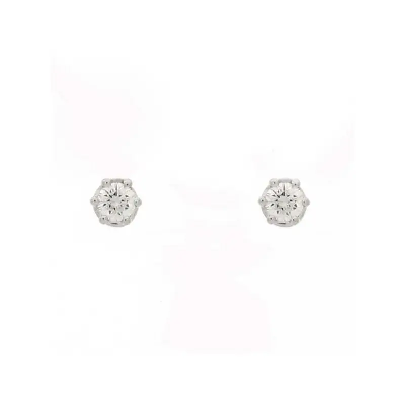 Orecchini In Oro Bianco Con Diamante - Minerva S - Salvini