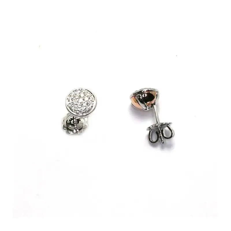 Orecchini In Oro Bianco/Rosa Con Diamante - Calice - Salvini