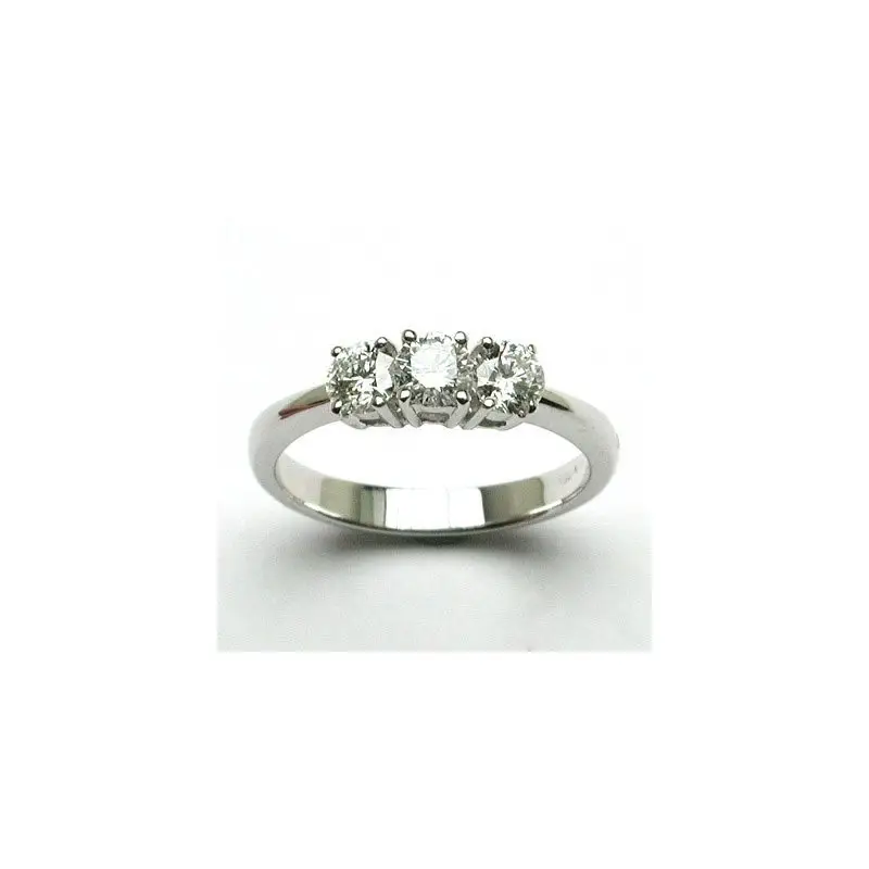 Veretta In Oro Bianco Con Diamante - 3 Diamanti Sal - Salvini