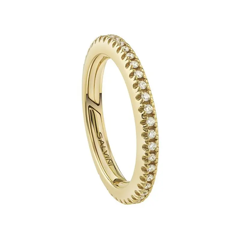 Veretta In Oro Giallo Con Diamante - Per Sempre - Salvini