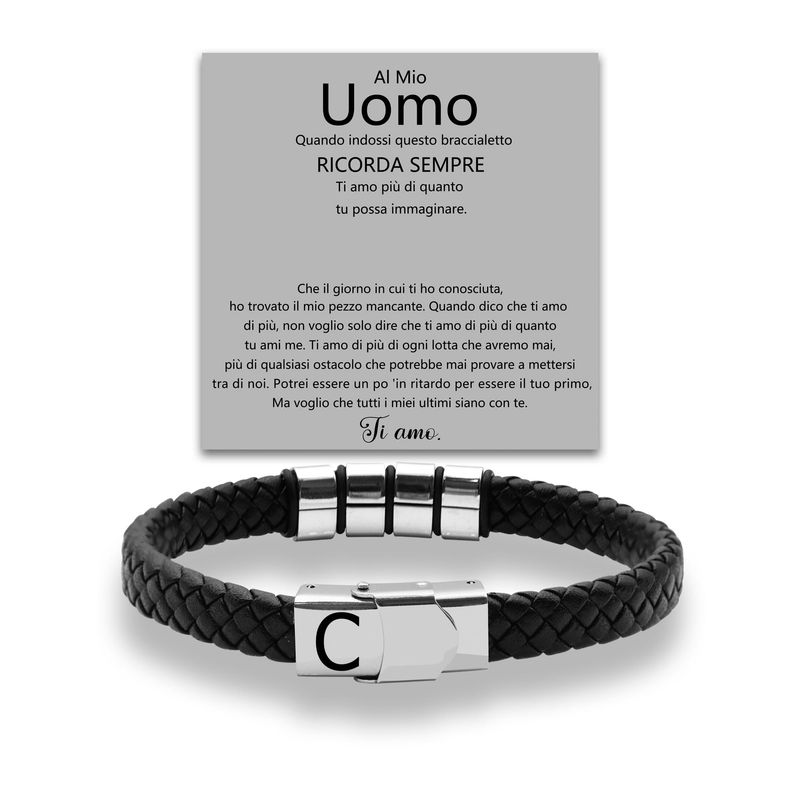 SAMINO Bracciale Uomo Acciaio Nero