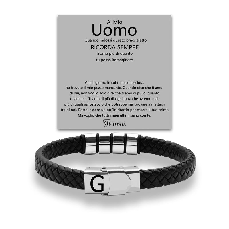 SAMINO Bracciale Uomo Acciaio Nero