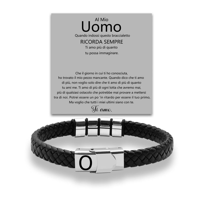 SAMINO Bracciale Uomo Acciaio Nero