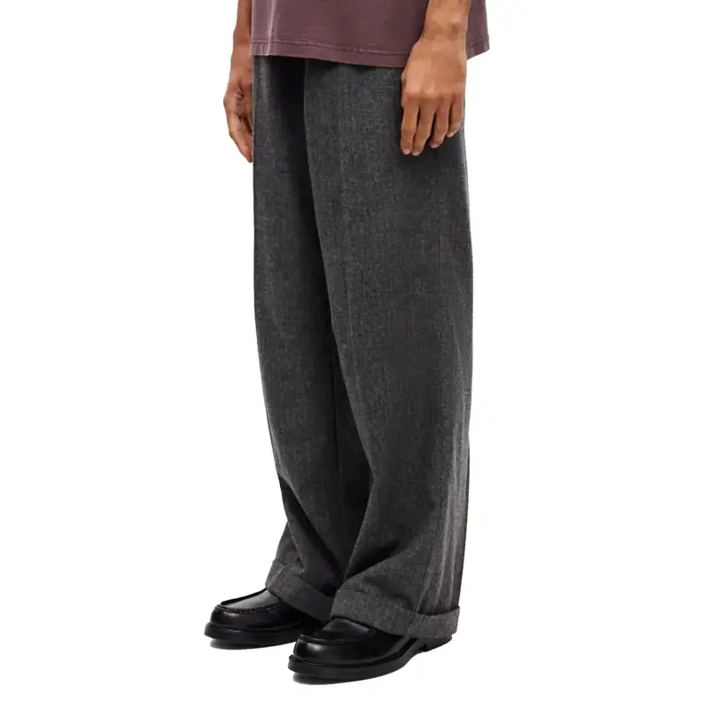 Samsoe Pantaloni grigi in tessuto morbido miniatura 3