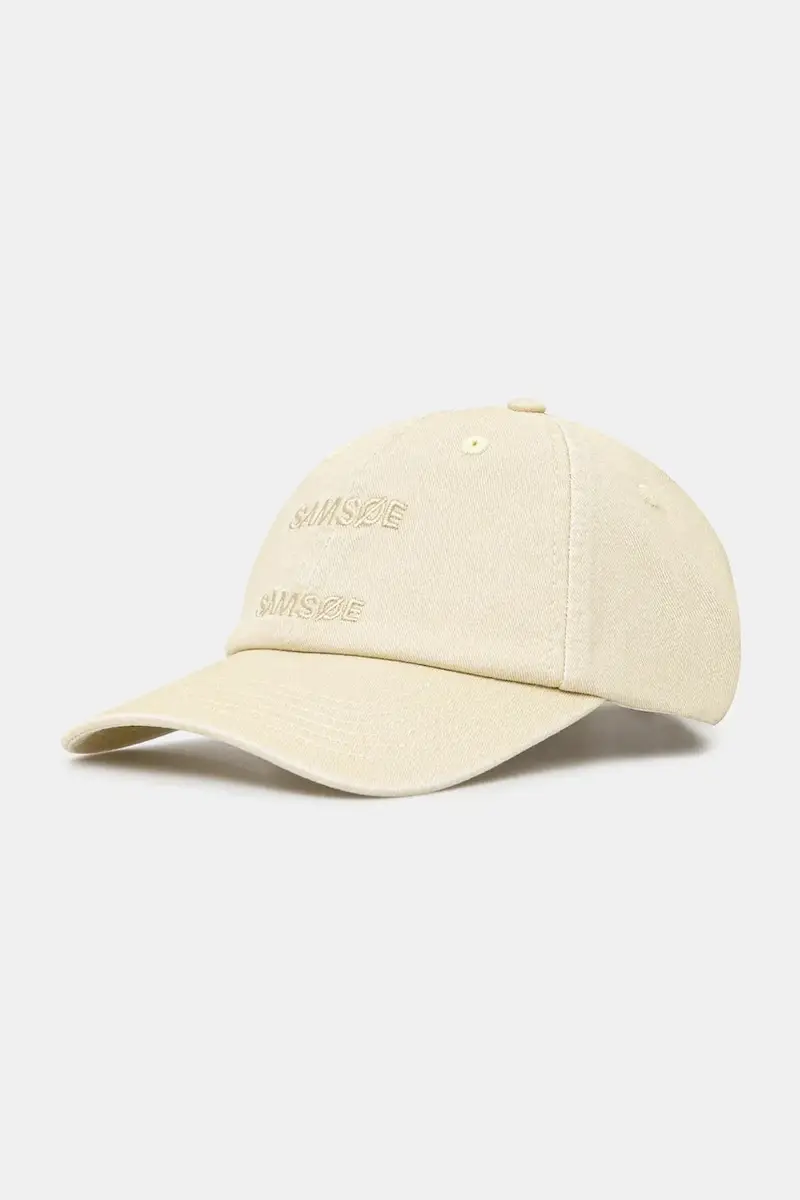 berretto da baseball in cotone colore blu navy con applicazione Beige