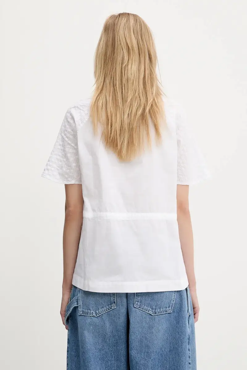 camicetta in cotone Satoma Bianco miniatura 3