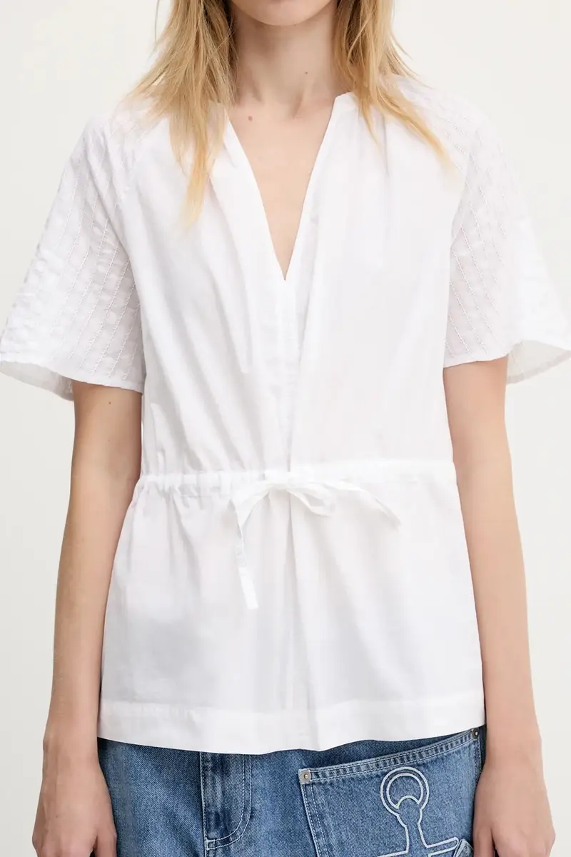 camicetta in cotone Satoma Bianco miniatura 4