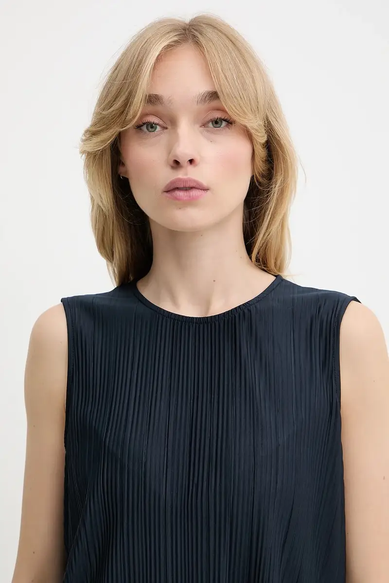 camicetta SAUMA donna colore verde F24900010 Blu navy miniatura 4