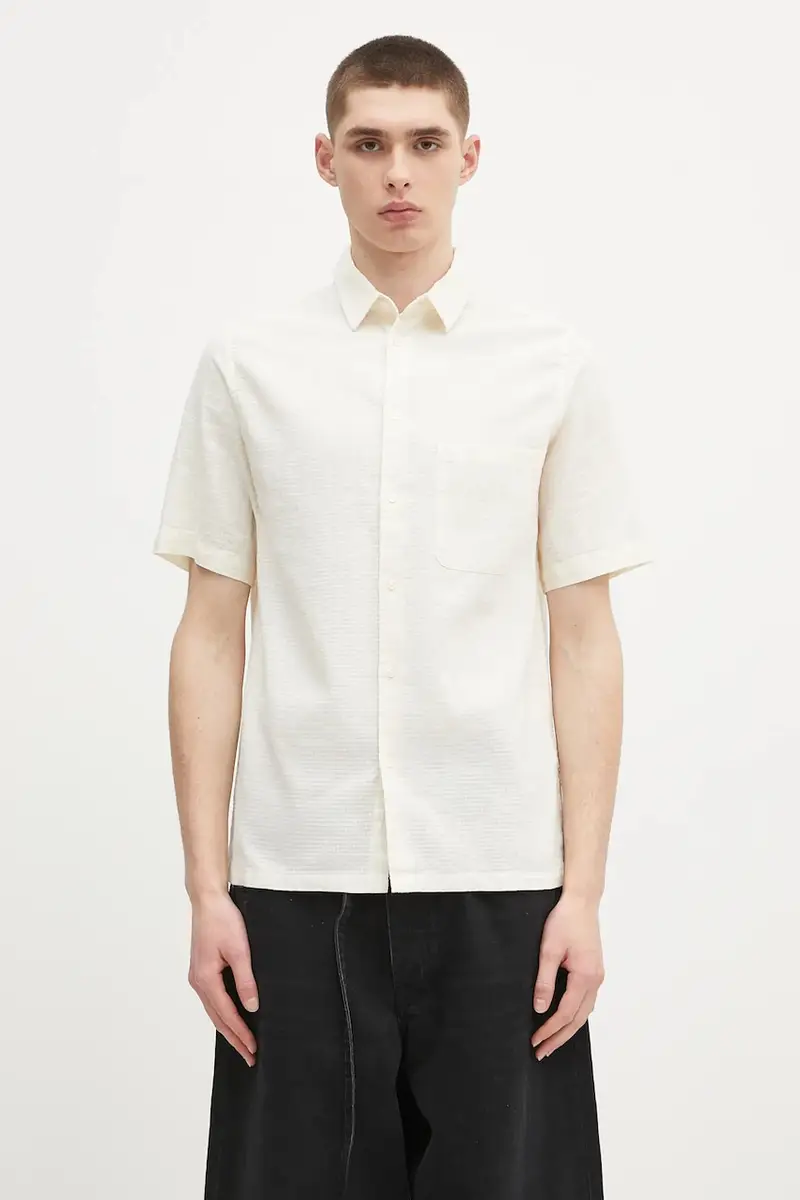 camicia di lino Sataro uomo colore beige M25100063