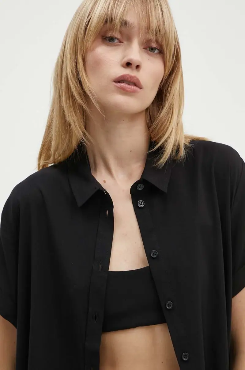 camicia donna colore nero miniatura 4