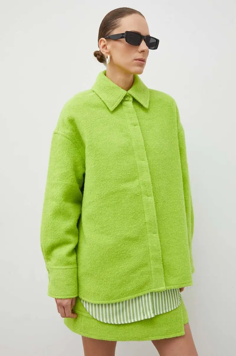 camicia in cotone donna colore verde