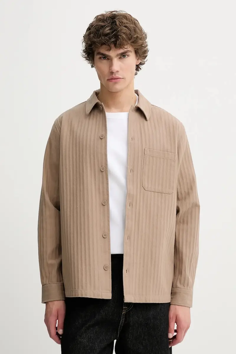 camicia in cotone SADAMON uomo colore marrone M25200057