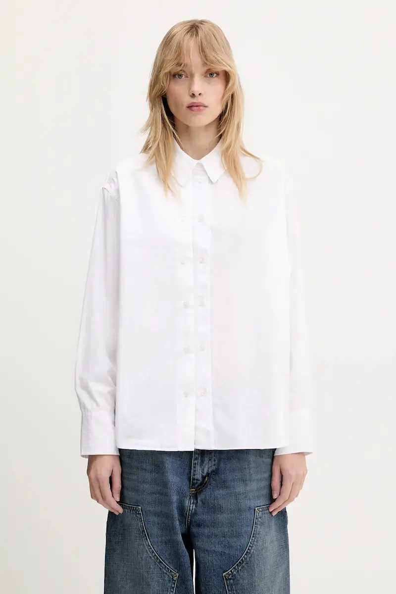 camicia in cotone Salasa donna colore bianco F25100006