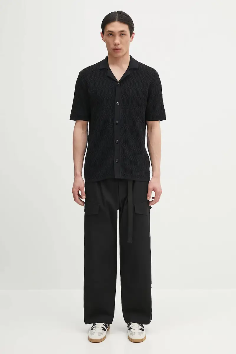 camicia in cotone SARLO Nero miniatura 5