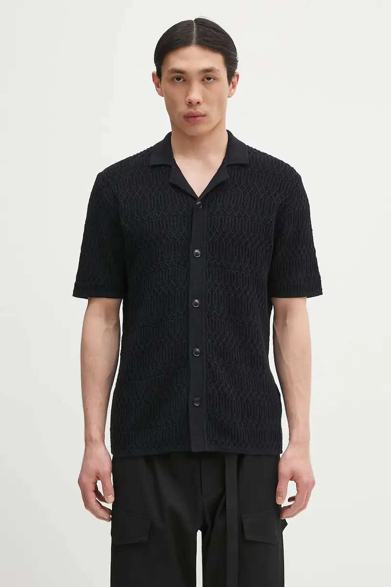 camicia in cotone SARLO Nero