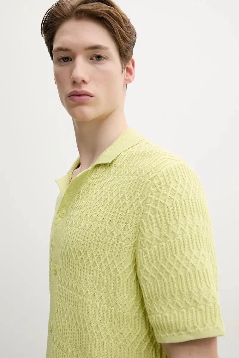 camicia in cotone SARLO uomo colore verde M25100008 miniatura 5