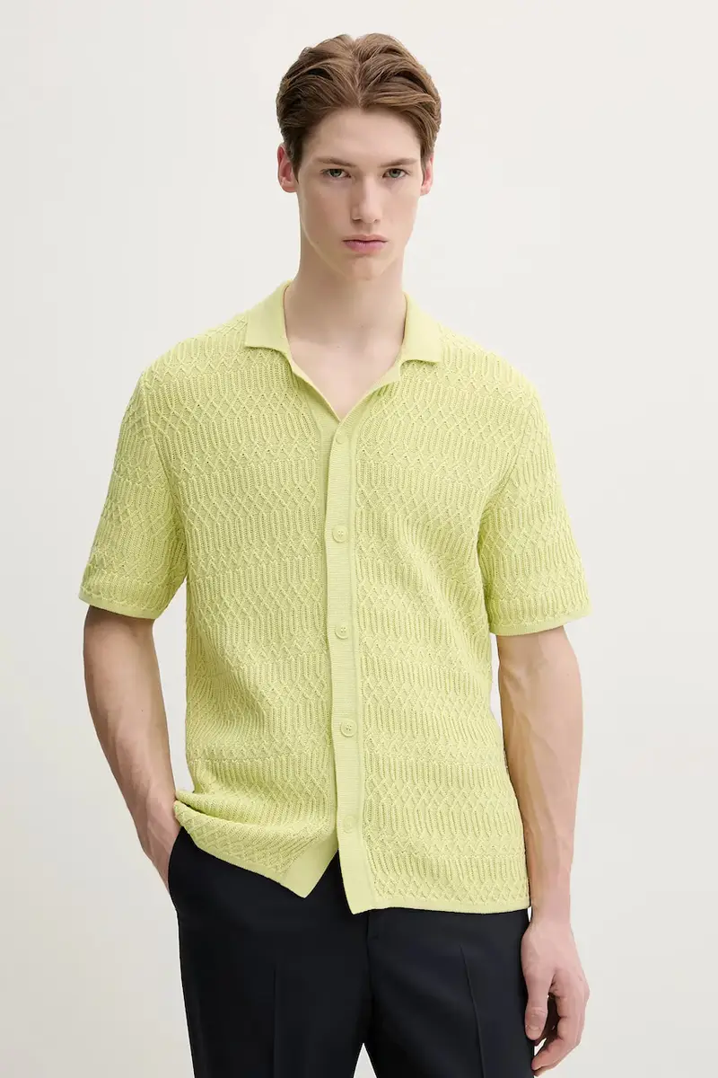 camicia in cotone SARLO uomo colore verde M25100008
