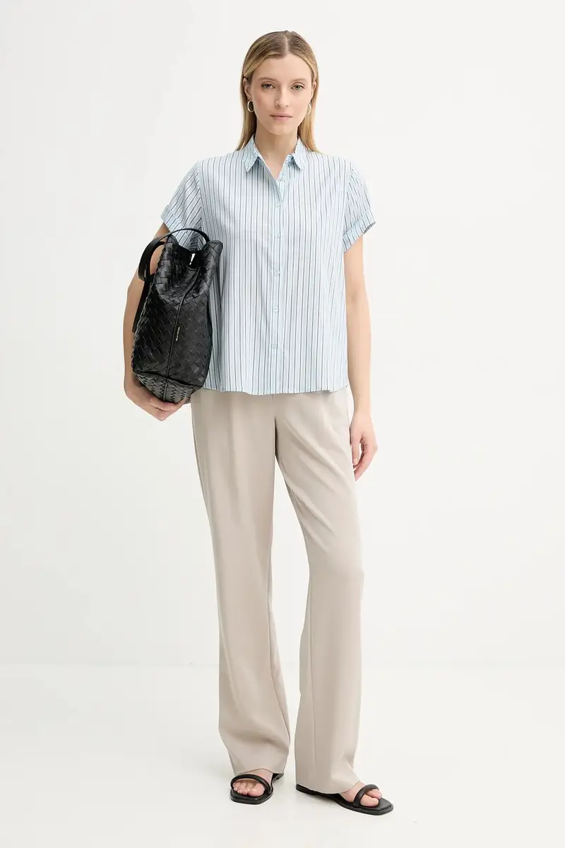 camicia MAJAN donna colore blu F19123672 miniatura 2