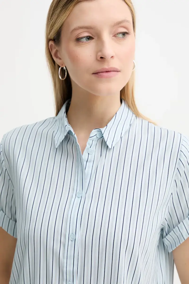 camicia MAJAN donna colore blu F19123672 miniatura 4