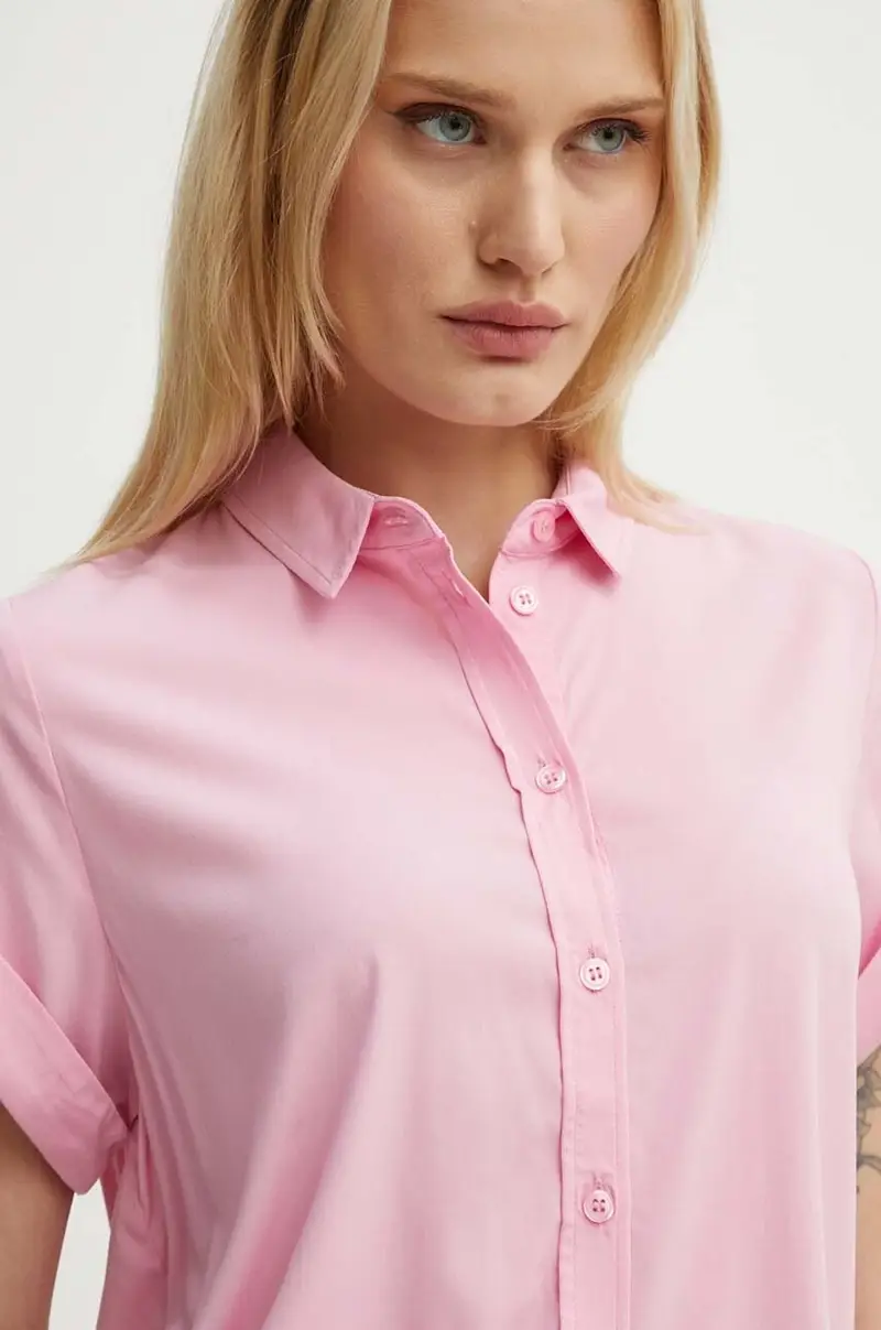 camicia MAJAN donna colore rosa F19123672 miniatura 4