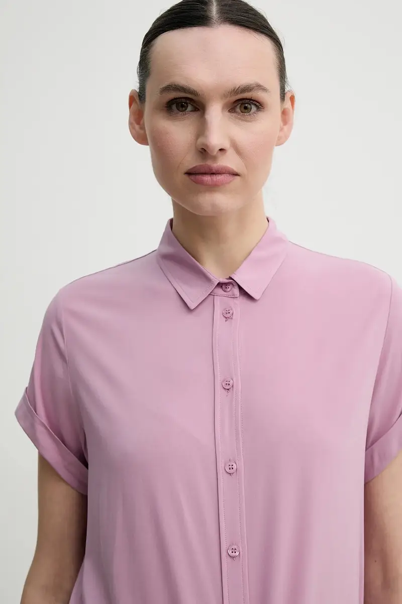 camicia MAJAN donna colore violetto F19123672 miniatura 4