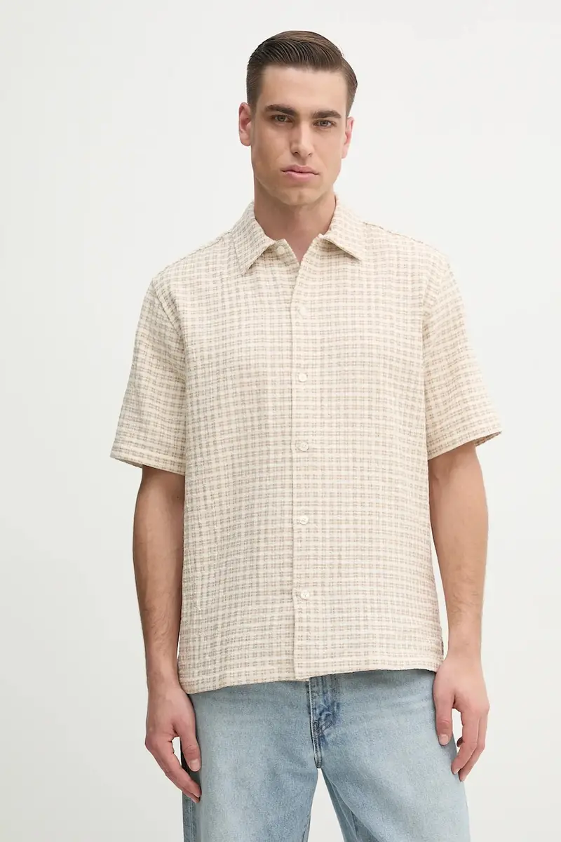 camicia SAAYO uomo colore beige M25100078