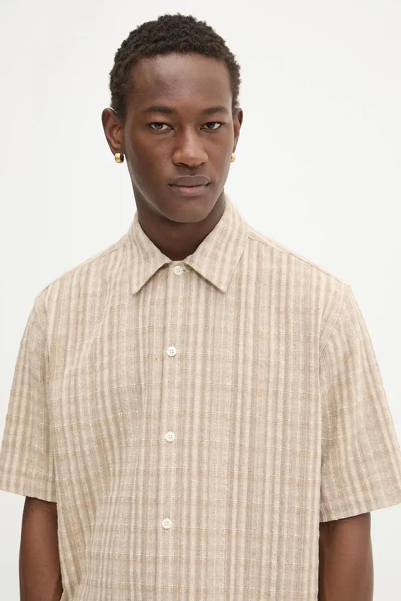 camicia SAAYO uomo colore beige M25200047 miniatura 4