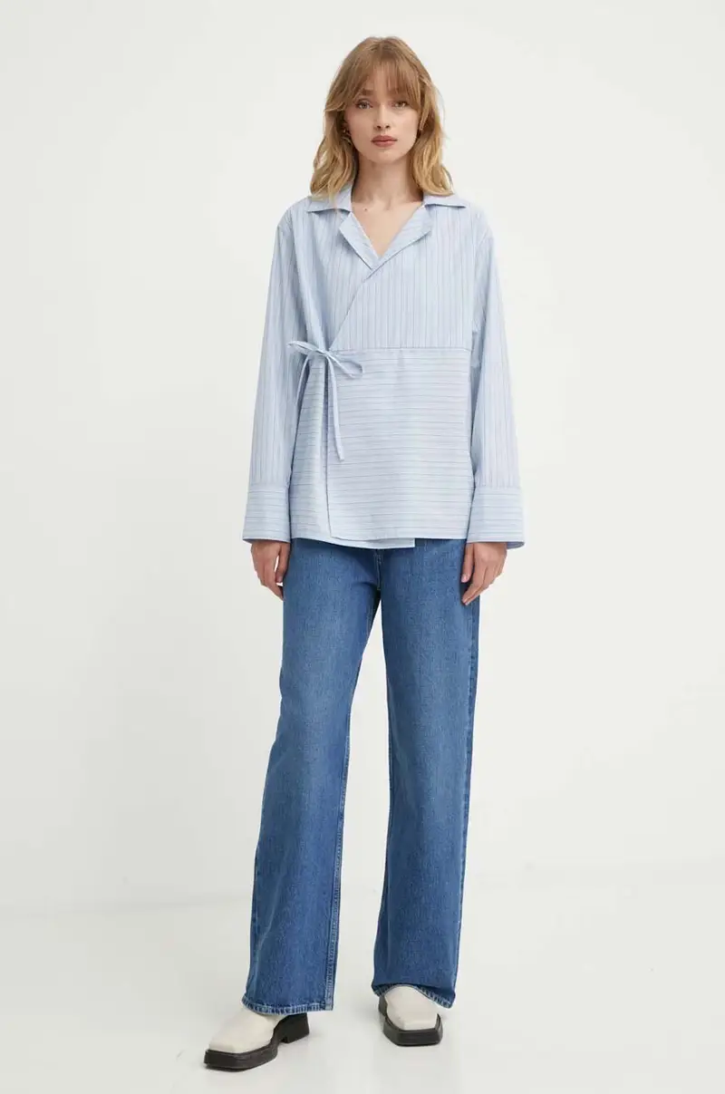 camicia SACALA donna colore blu F24200109 miniatura 2