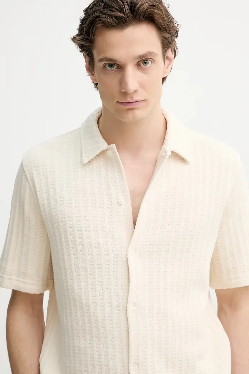 camicia SAKVISTBRO uomo colore beige M25100030 miniatura 4