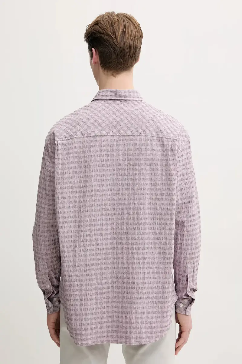 camicia SALUAN uomo colore violetto M25100056 miniatura 3