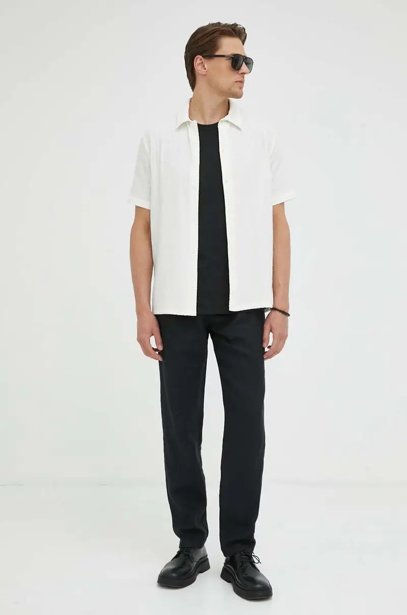 camicia uomo Beige miniatura 3