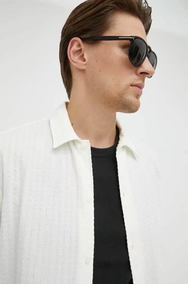 camicia uomo Beige miniatura 5