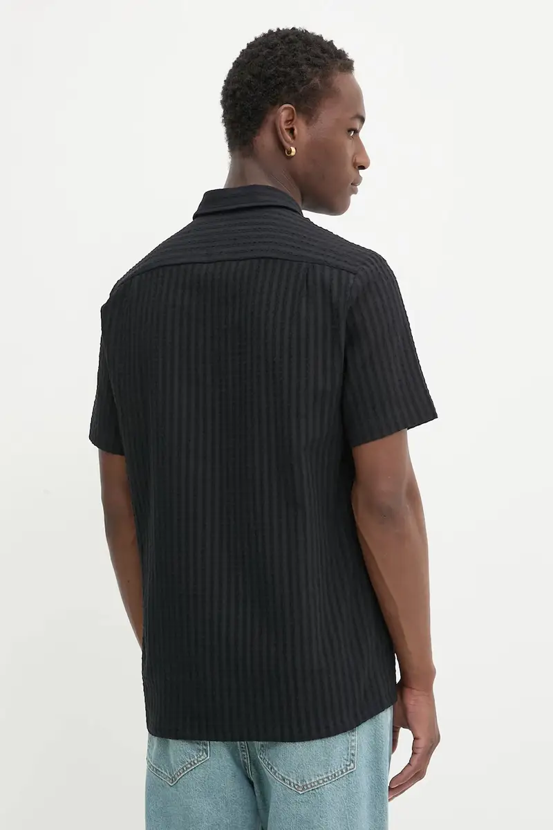 camicia uomo colore beige Nero miniatura 3