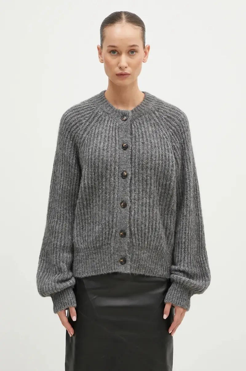 cardigan con aggiunta di lana Salayla colore grigio F24300040