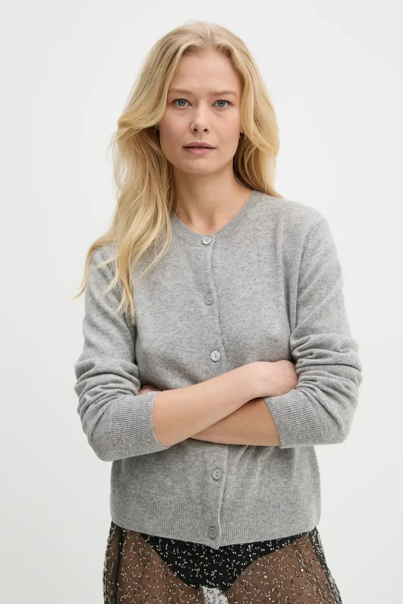 cardigan in lana SABOSTON colore grigio F24400186